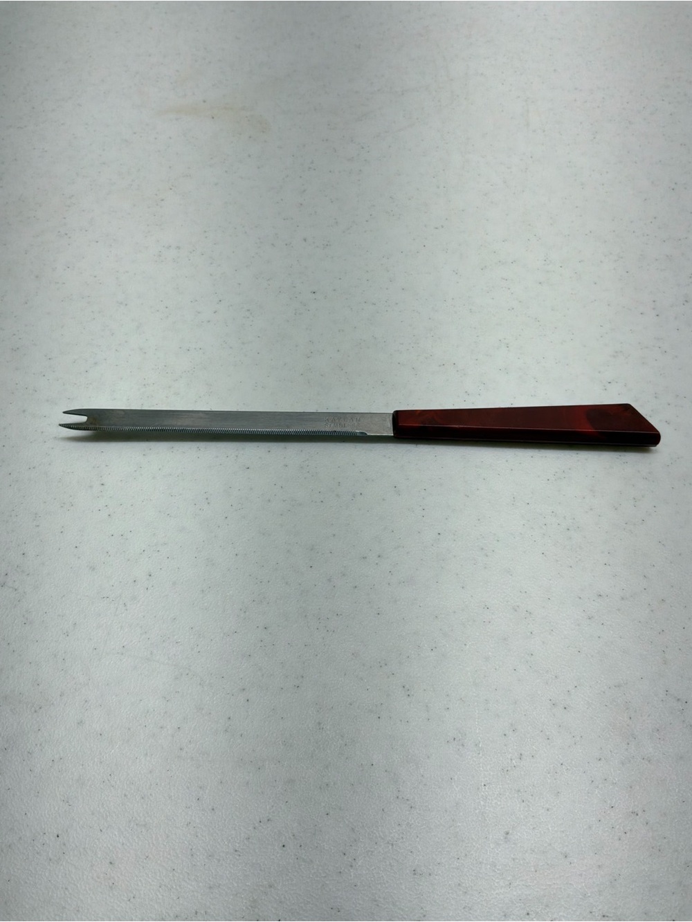 Vintage Kaylan Tomato Knife with Bakelite Handle Tiny Chip in Top of Handle